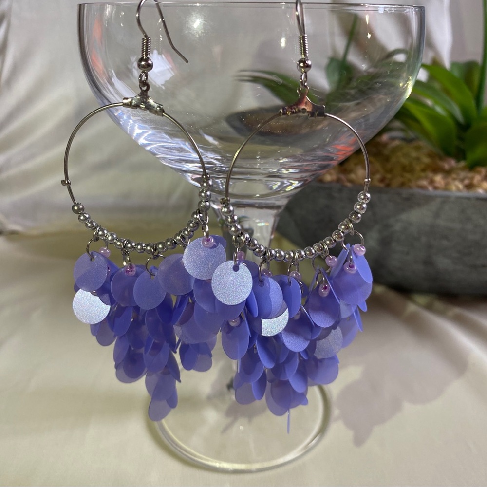 Purple earrings